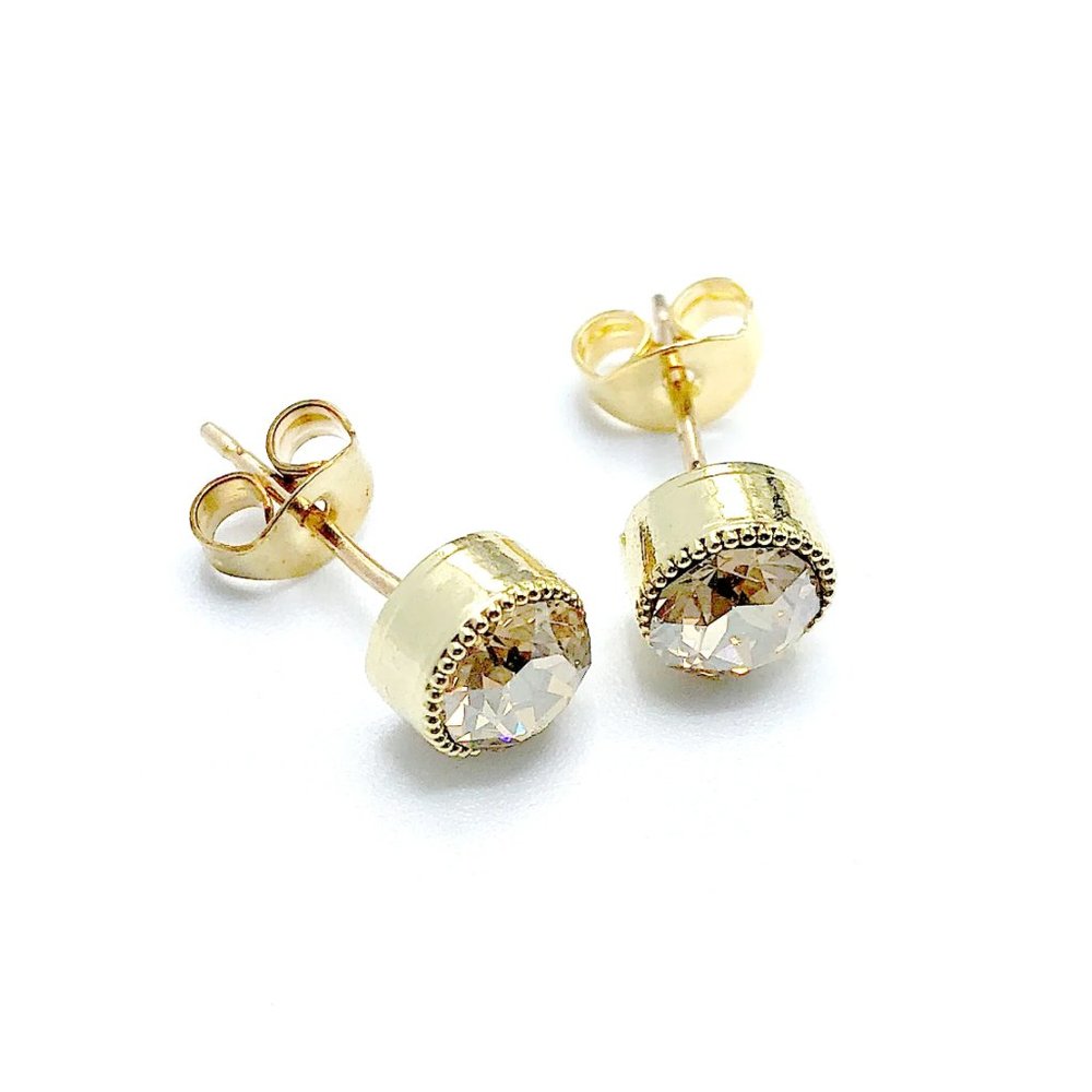 Pink Swarovski Crystals "Audrey" Studs